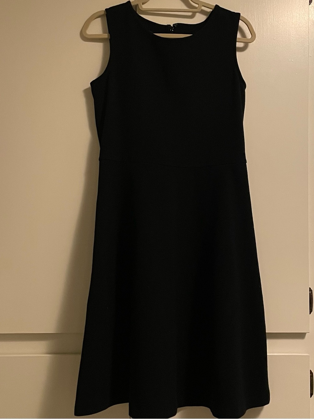 Talbots Black Sleeveless Sheath Dress, Size Medium